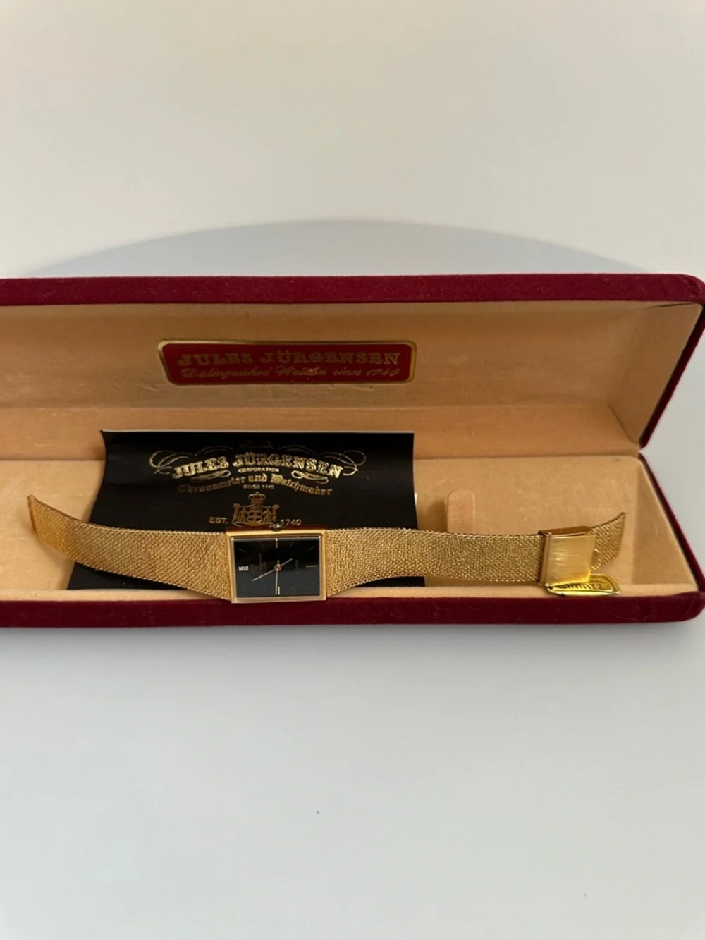 Jules Jürgensen Gold-Tone Men’s Quartz Dress Watch - Black Dial